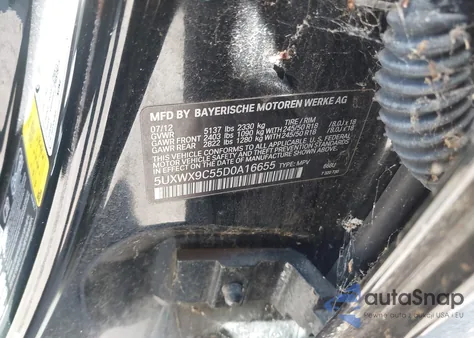 2013 BMW X3 xDrive28I from USA, damaged, VIN 5UXWX9C55D0A16655